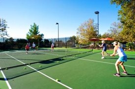 Tennis Courts at Serrano Country Club in El Dorado Hills, CA.
