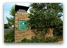 Sign at Serrano Country Club in El Dorado Hills, CA.